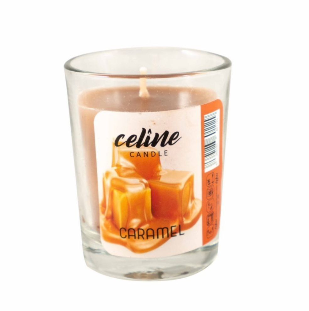 شمع لیوانی شات رایحه کارامل برند Celine