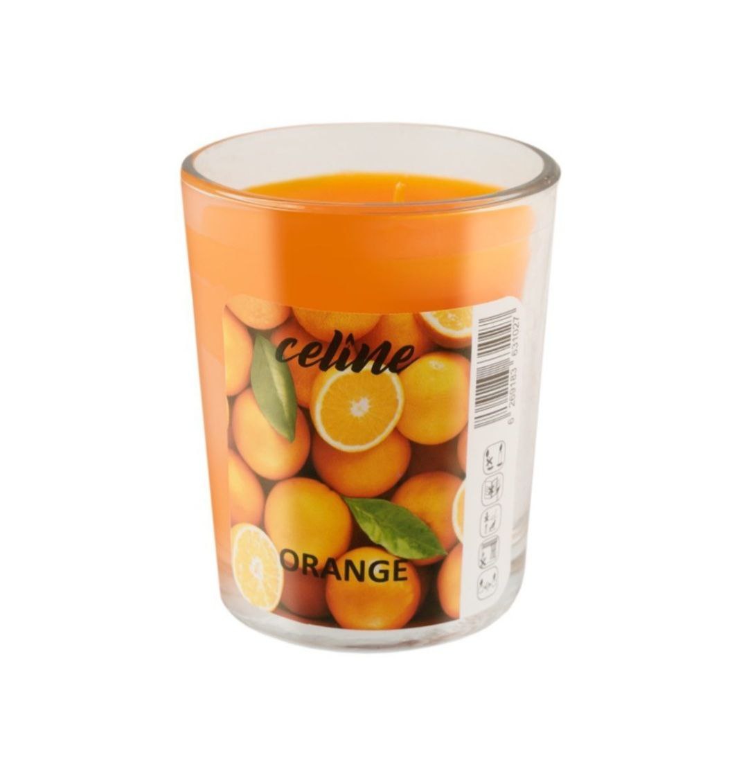 شمع لیوانی شات رایحه پرتقال برند Celine